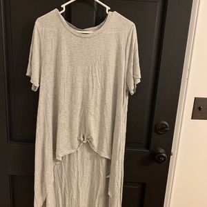 Gray Forever 21 High-Low Shirt